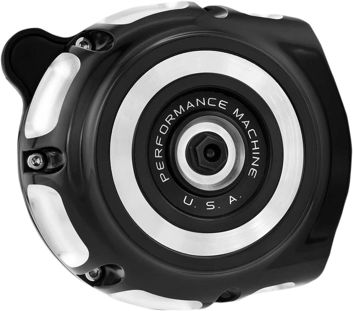 Fine PERFORMANCE MACHINE PM Vintage Air Cleaner - Contrast Cut 0206-2142-BM Green