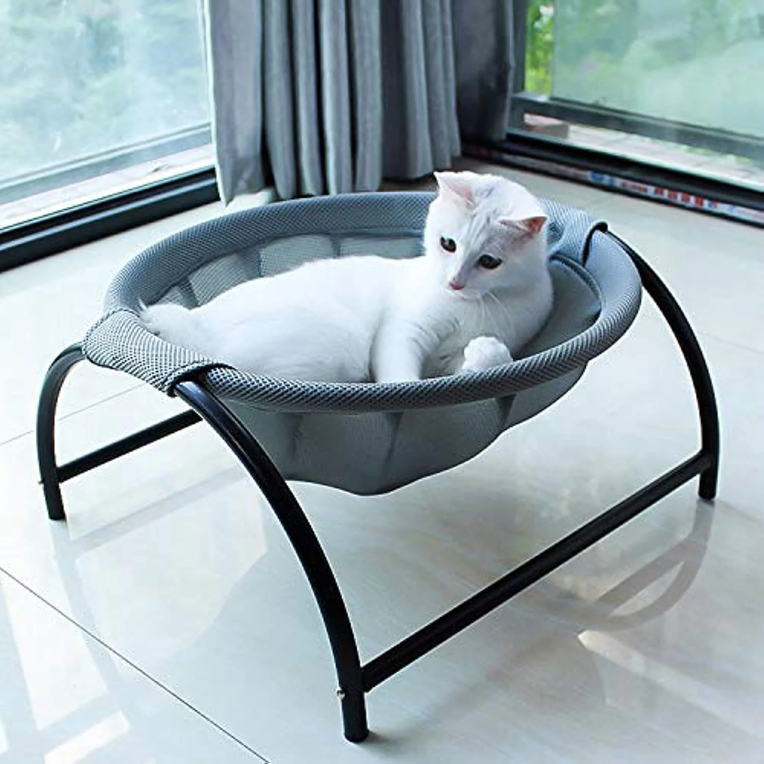 Lightweight JUNSPOW Cat Bed Hammock - -Standing Indoor Outdoor Pet Bed 16.9 x 16.9 x 9.5 in Genuine