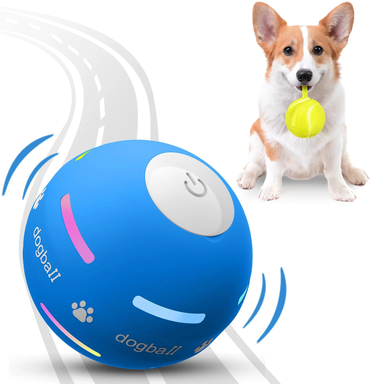 Next-Generation PetDroid Interactive Dog Ball - Motion Activated Toy for All Dog Sizes Comfortable