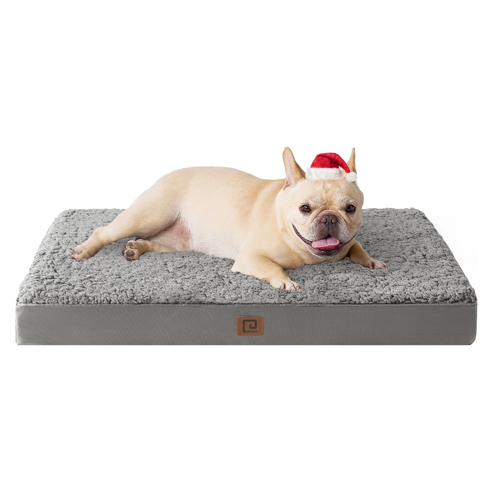 Premium EHEYCIGA Orthopedic Foam Dog Bed Medium — 30in L x 20in W x 3.5in H Light Grey Fine Crafted