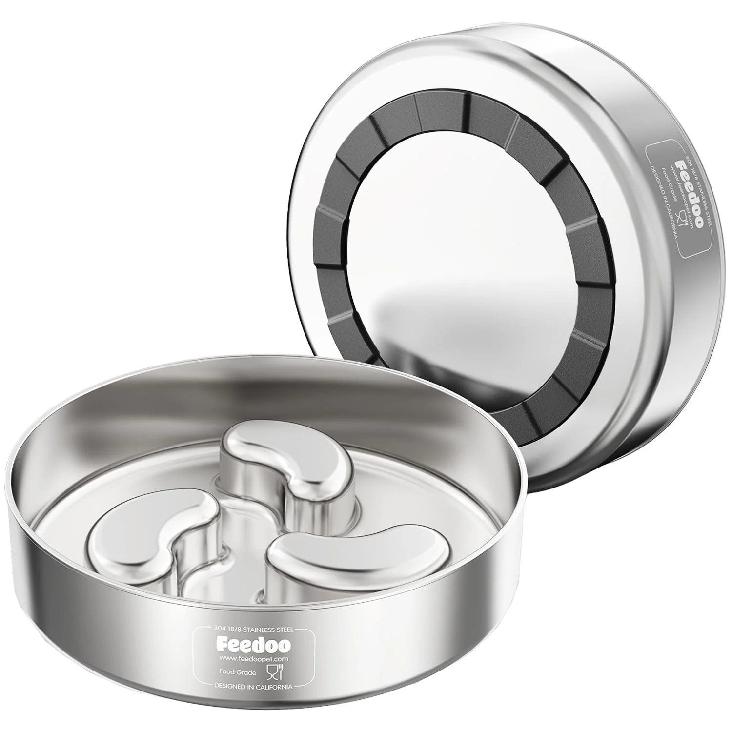 Fast Feedoo Slow Feeder Dog Bowl – 1.5 Cup for Small Breeds Stainless Maze Soft
