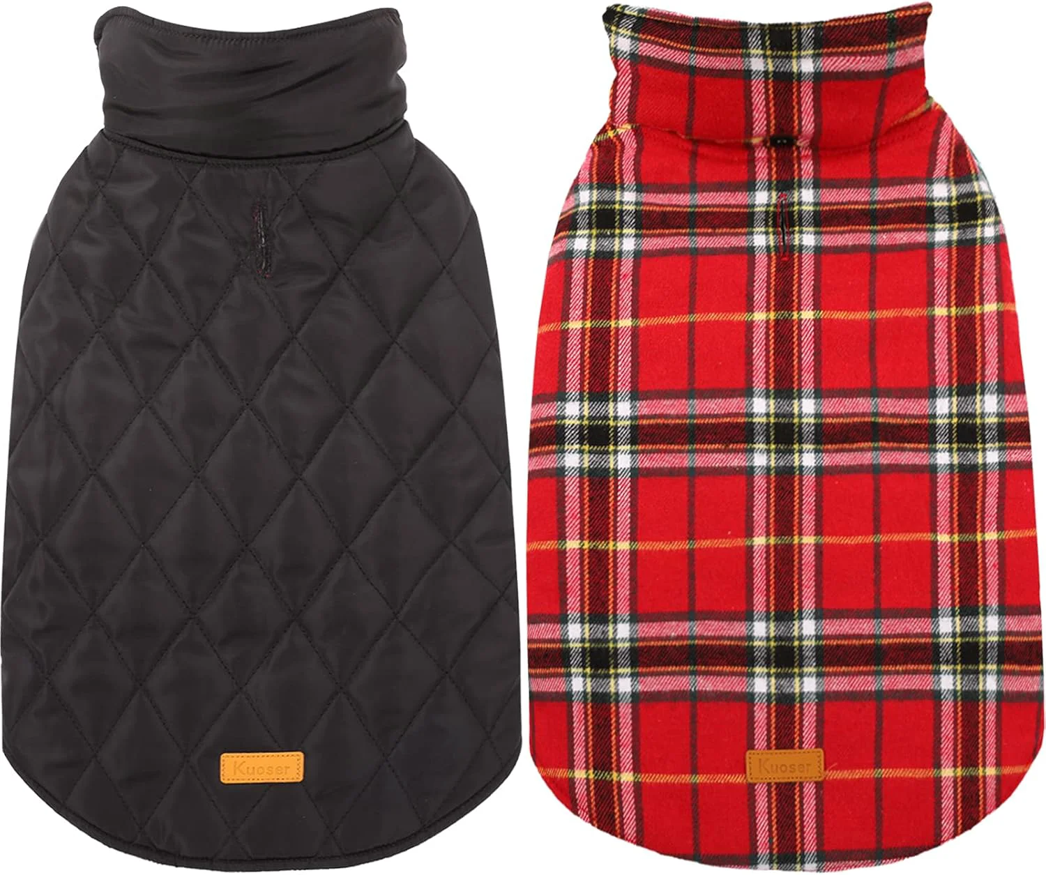 Original Design Kuoser Warm Dog Coat Waterproof Dog Jacket for Extra Large Dogs Adjustable Durable XL Doggie Winter Coat Reversible Cozy Puppy Cold Weather Apparel from Small to Large Breed Bright Red XL Flexible