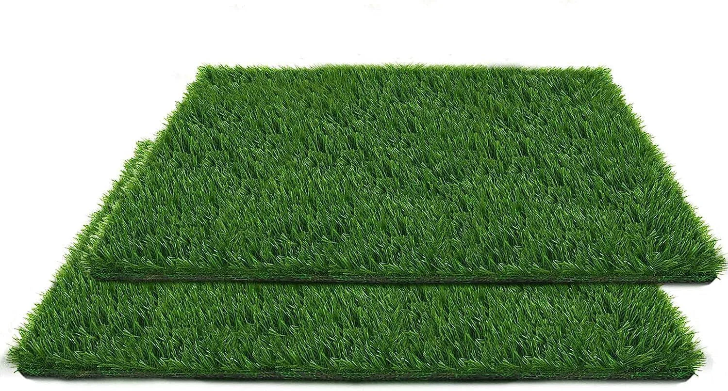 Powerful SSRIVER Artificial Grass for Dogs Pee Tray – Pack of 2 25.6x19.6 in Indoor Outdoor Puppy Potty Mat Durable