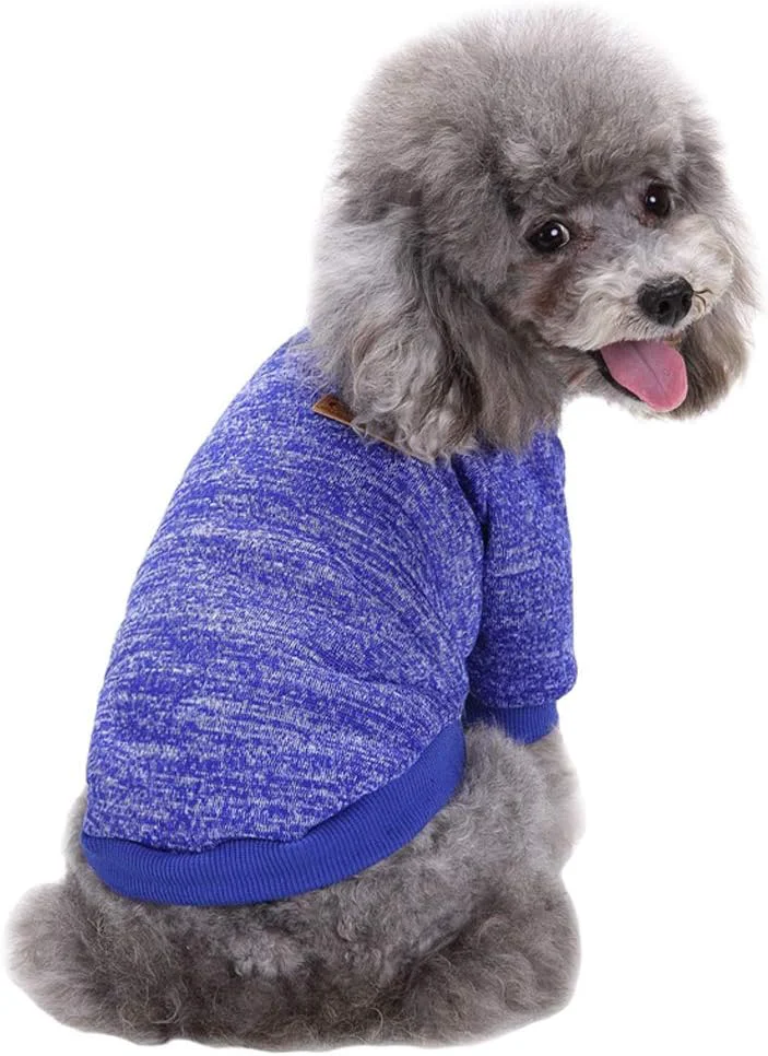 High-End Jecikelon Dog Clothes Dogs Sweater Soft Puppies Clothing Winter Puppy Sweaters Warm Outfit for Dogs Small XXS XS Cat Apparel X-Small Dark Blue Contemporary
