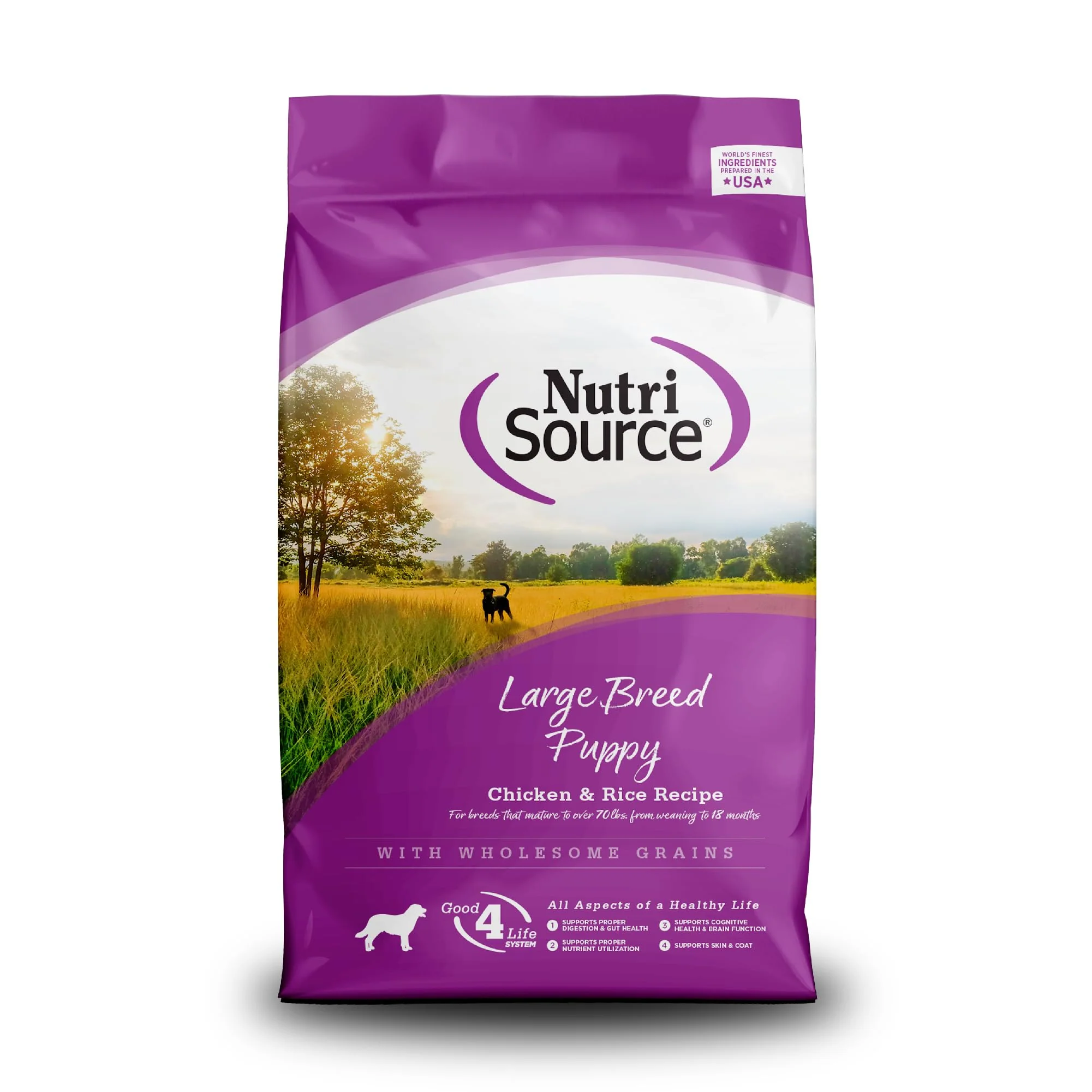 Refined NutriSource Puppy Food for Large Breeds - Chicken Rice 4LB Natural