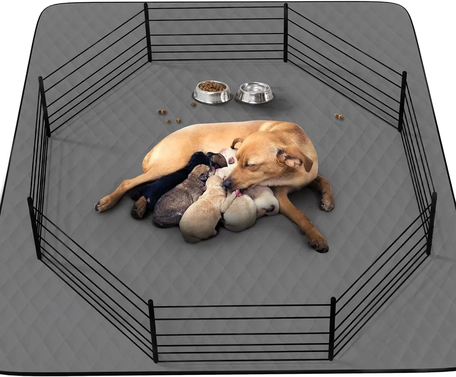 Organic CoolShields Washable Puppy Pad 2-Pack 34x52 Waterproof Whelping Mat for Crate Potty Playtime Flexible