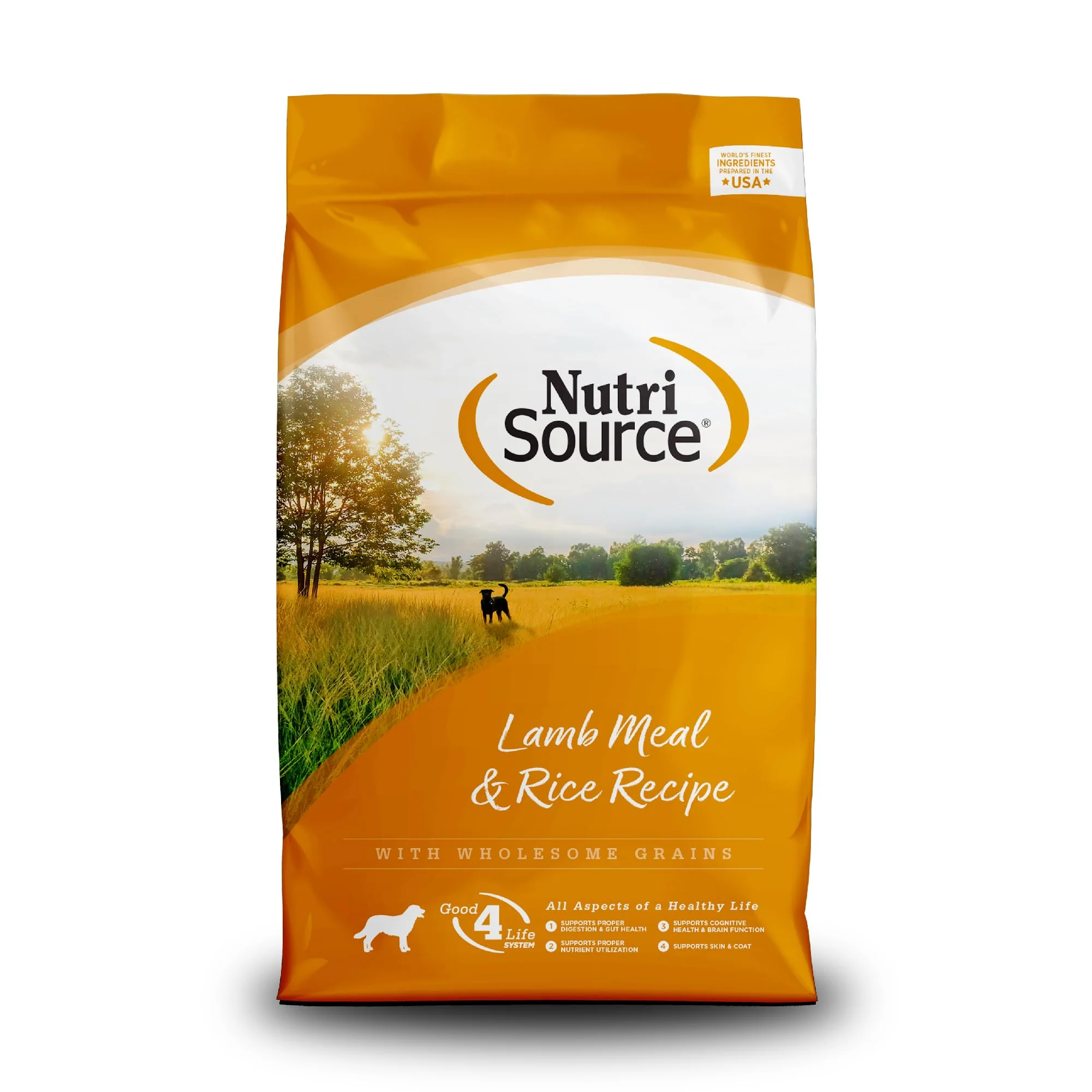 Refined NutriSource Adult Dry Dog Food Lamb Meal Rice 4LB – Grain-Inclusive Formula Versatile