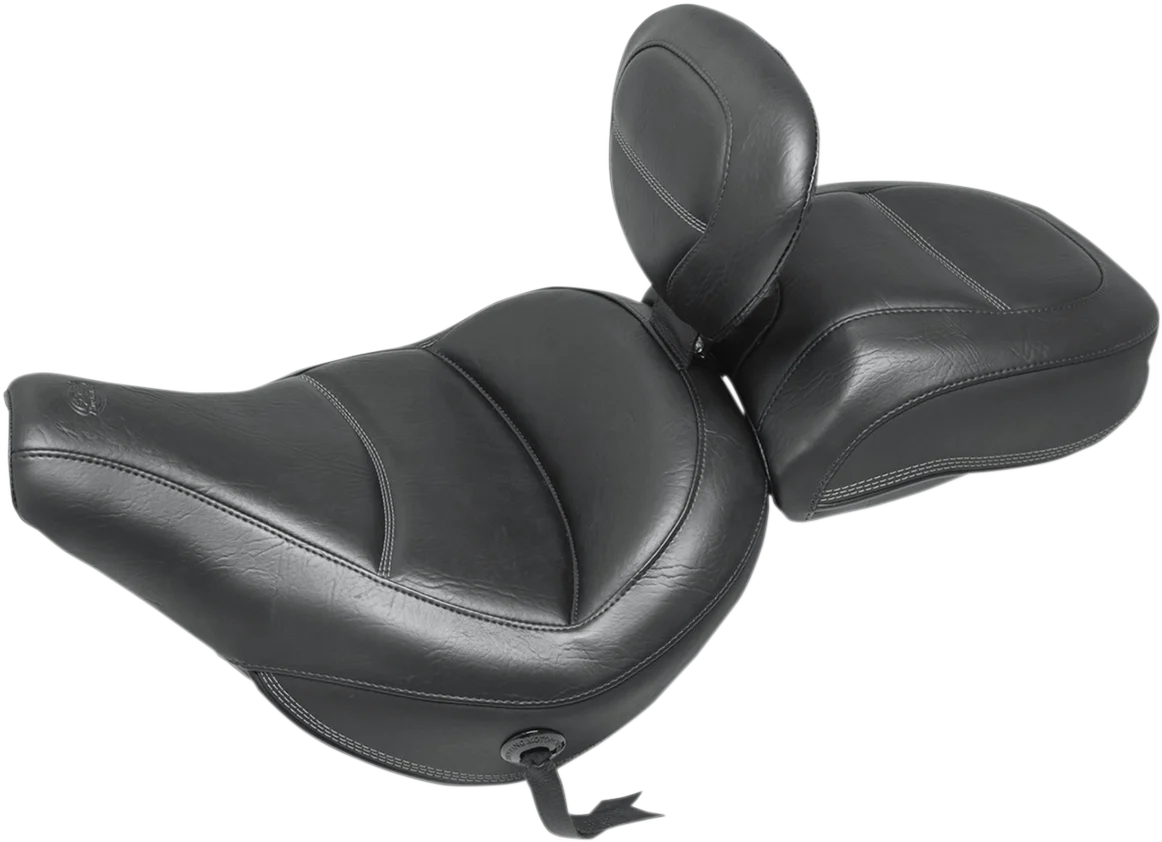 Luxury MUSTANG Passenger Touring Seat - Black - - FLHC FLDE 79331 Enhanced