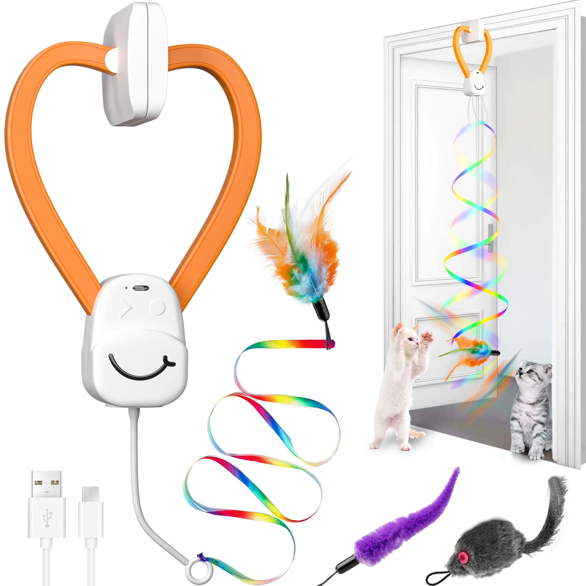 Exceptional PANRIO Interactive Cat Toy – 360° Rotation for Indoor Cats Green