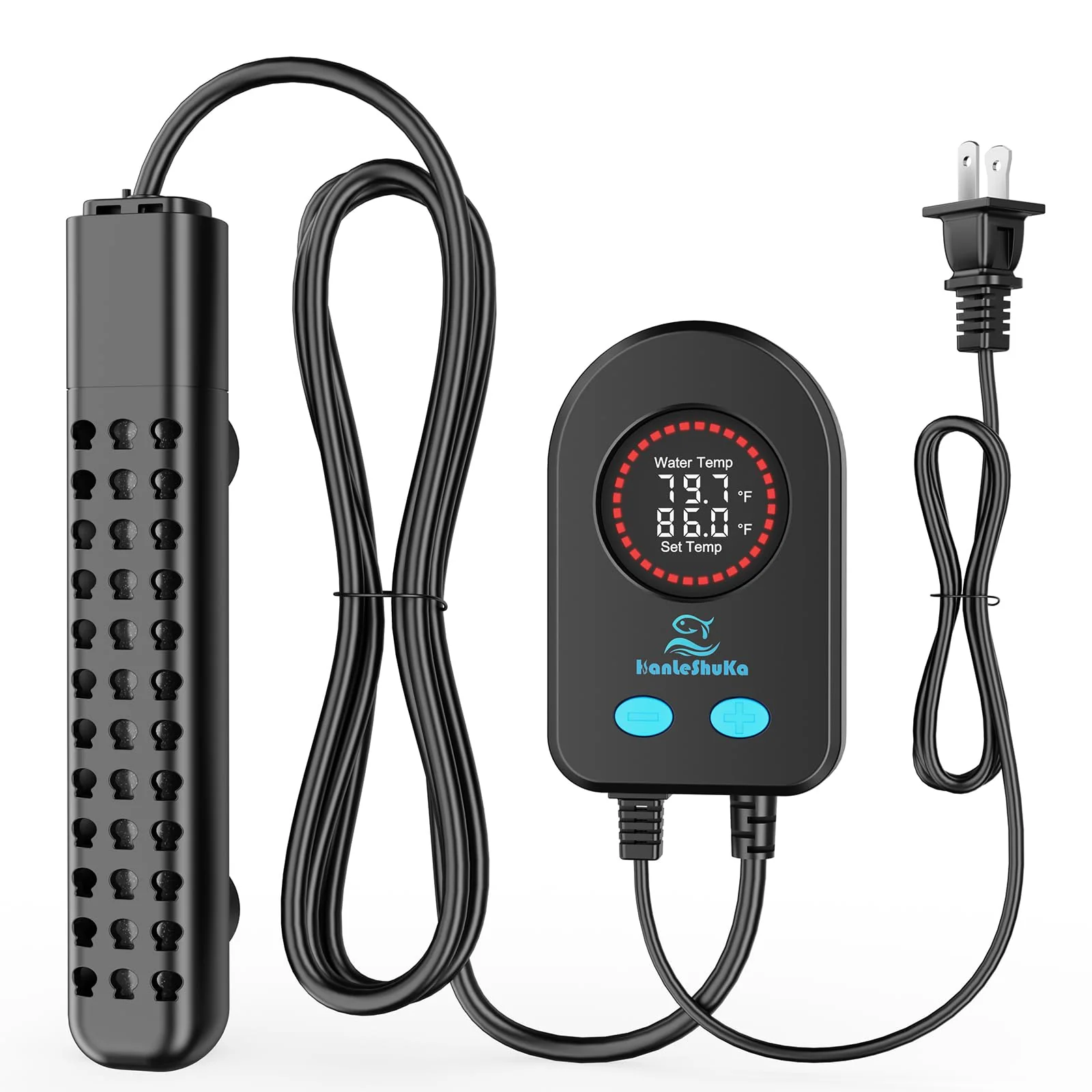 High-End HANLESHUKA Submersible Aquarium Heater 100W-500W Auto Power-Off Dual Temperature Control Innovative