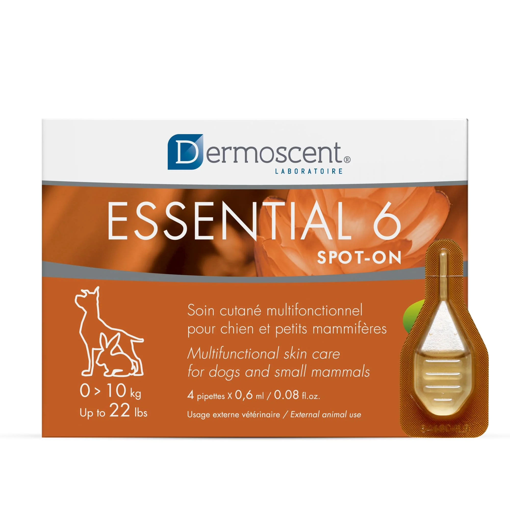 Eco-Friendly Dermoscent Essential 6 Spot-On for Dogs 0-10 kg Dandruff Itch Relief with Vitamin E Elegant