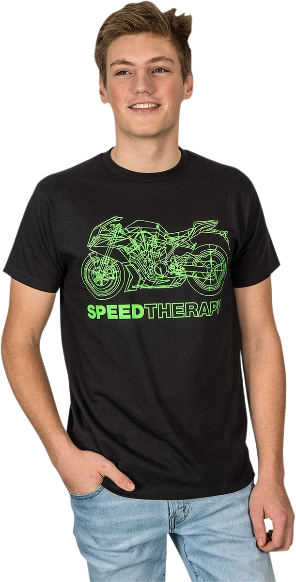 Modern TECMATE Optimate Speed Therapy T-Shirt - Black - Large TA-243BL Reusable