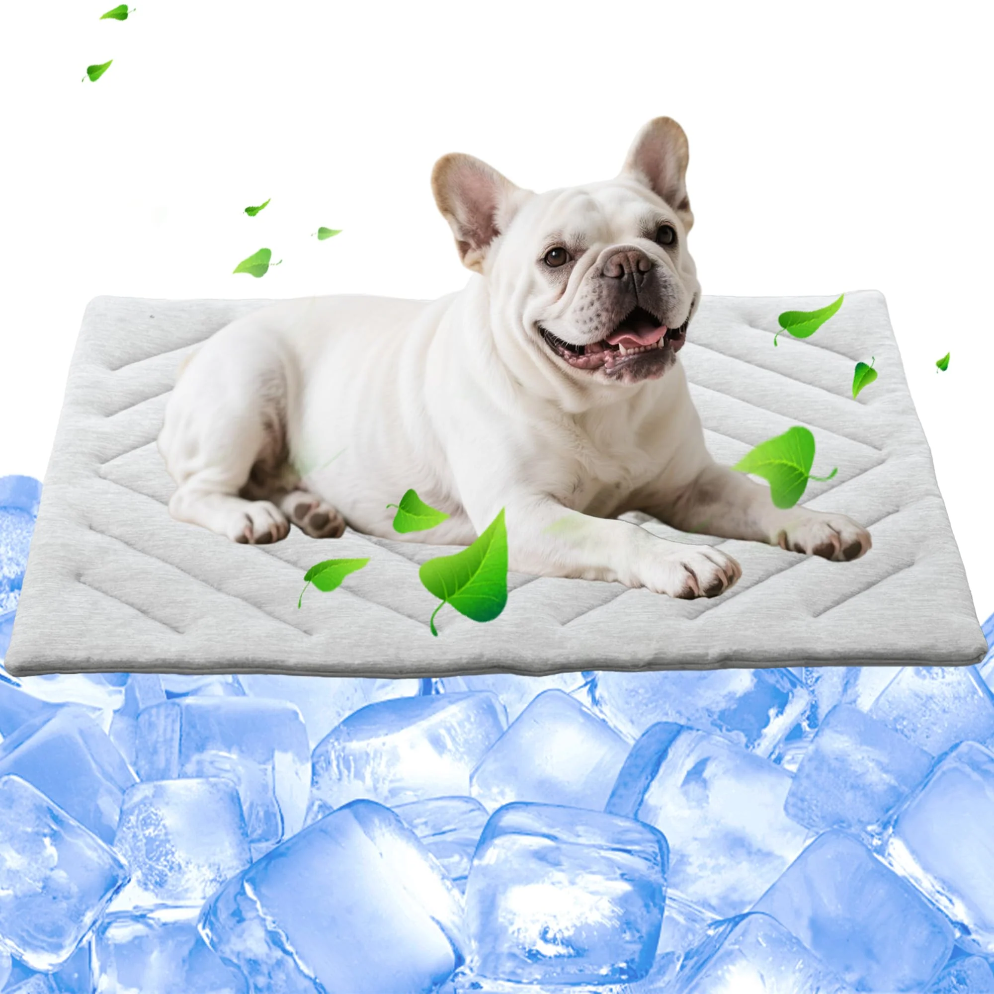 Elegant BECROWM Dog Cooling Mat - Self-Cooling Foldable Machine Washable Medium Optimized