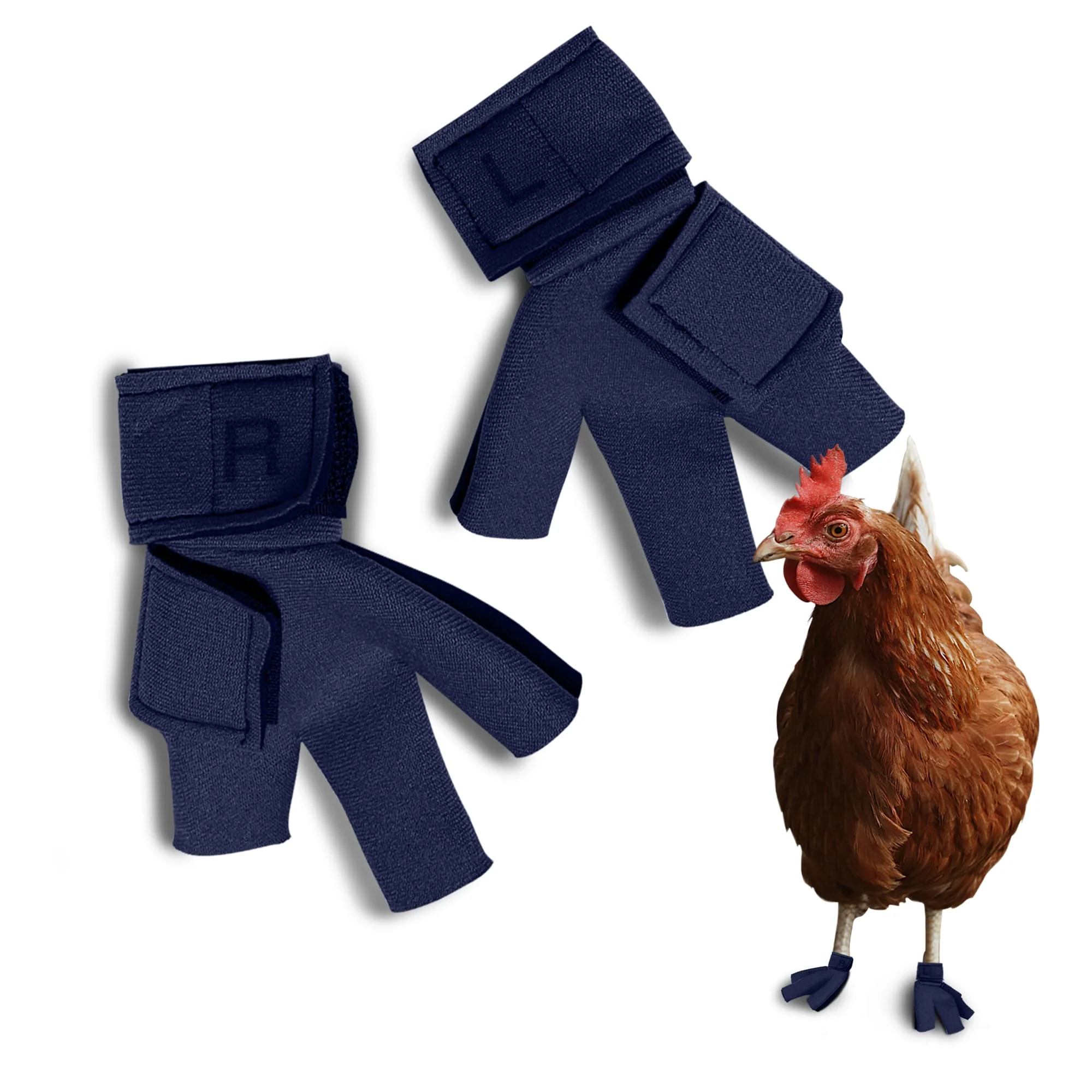 Optimized Birdy Bootie Chicken Shoes for Injured Feet – Open-Toe Neoprene Protection Made in USA Navy Carefully Designed