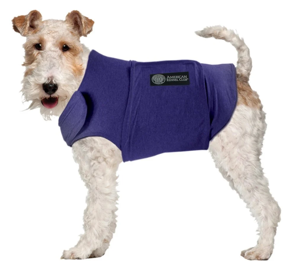 Premium Material AKC Calming Coat for Dogs – Small Blue 15-25 lb American Kennel Club Healthy