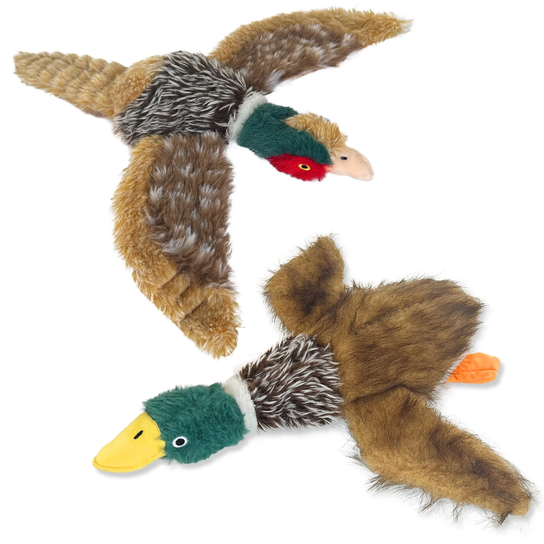 Professional Okegztoa 2-Pack Mallard Duck Dog Toys – Squeaky Plush Pheasant Chew Toys for Small to Large Dogs Fashionable