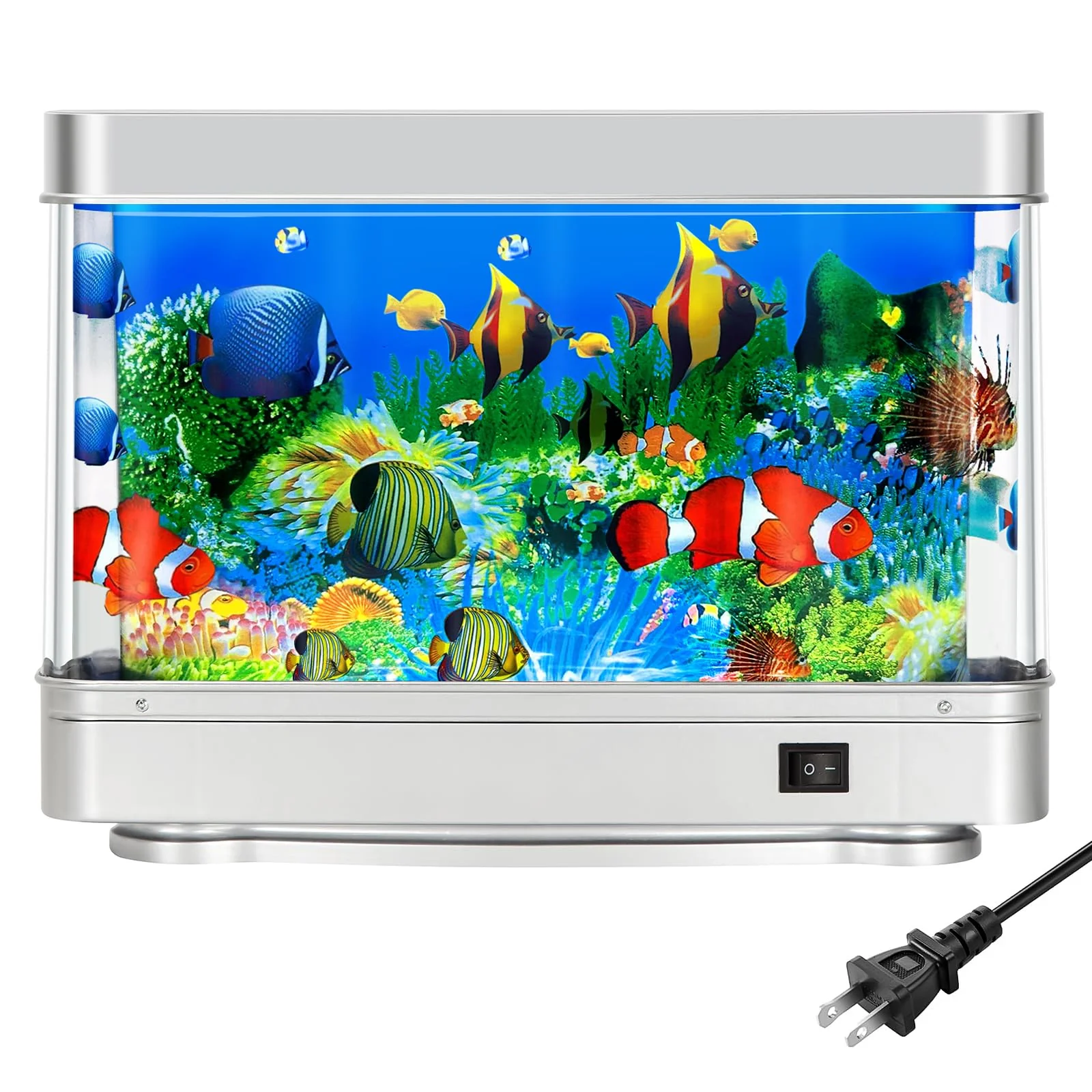 Smart 7CDXD Fake Fish Tank Lamp — Moving Fish Aquarium Decor for Bedroom Office Top-Quality