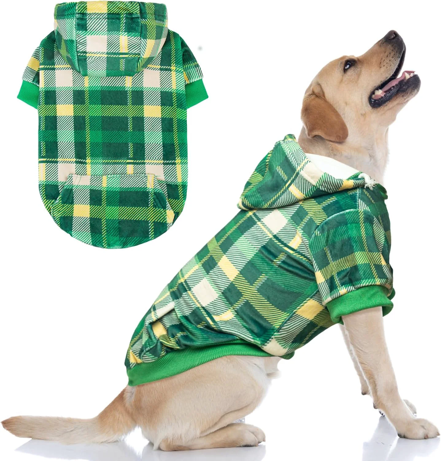 Prestigious BEAUTYZOO Dog Hoodie Sweaters for Small Medium Large Size Dogs Girls Boys- Premium Quality Ultra Soft Superior Comfort Fit Fleece Lined Hooded Sweatshirt- Cold Weather Pet Clothes Winter Coat Plaid Exclusive