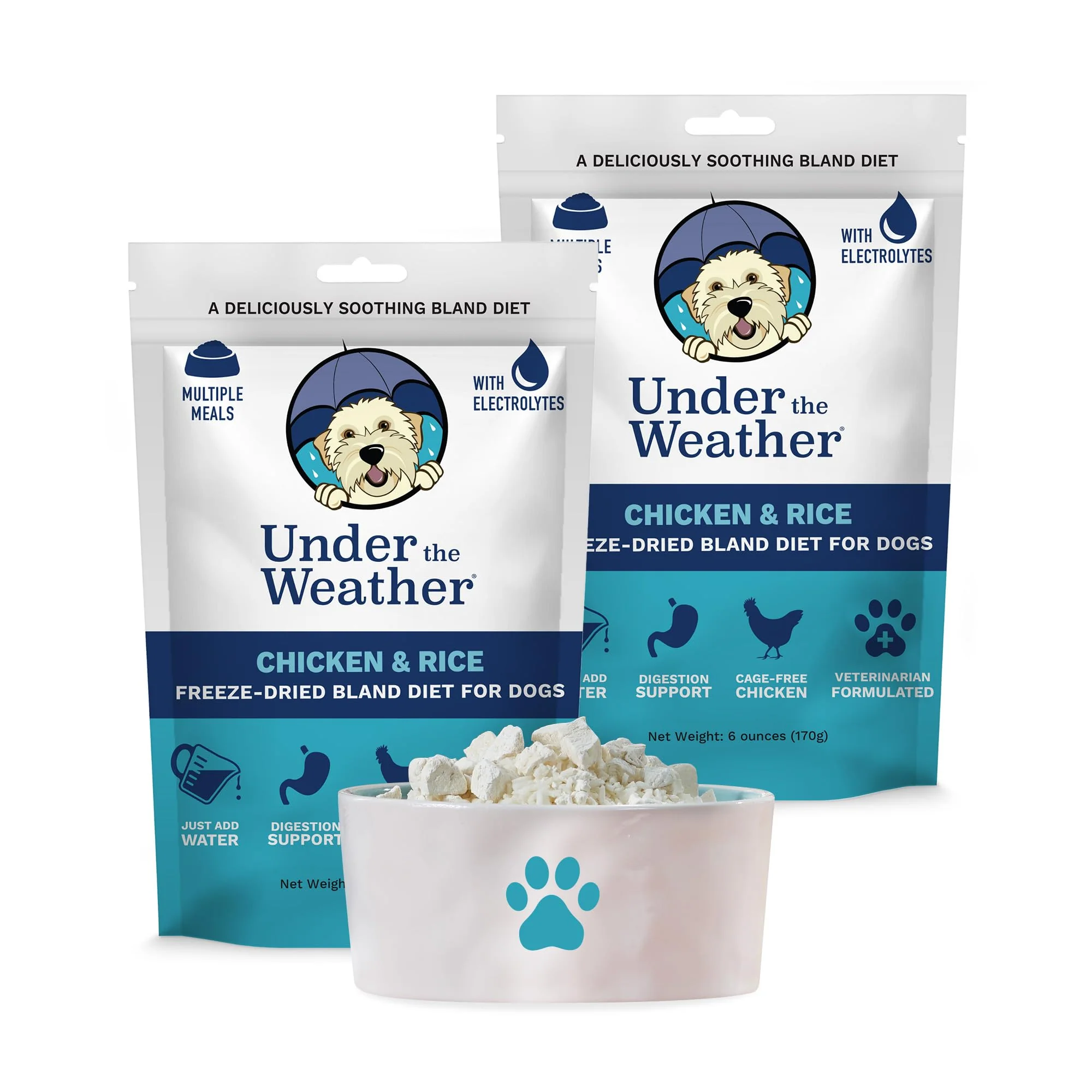 Detailed Under the Weather Bland Diet for Dogs All-Natural ze-Dried Chicken Rice 6oz 2 Pack Next-Generation