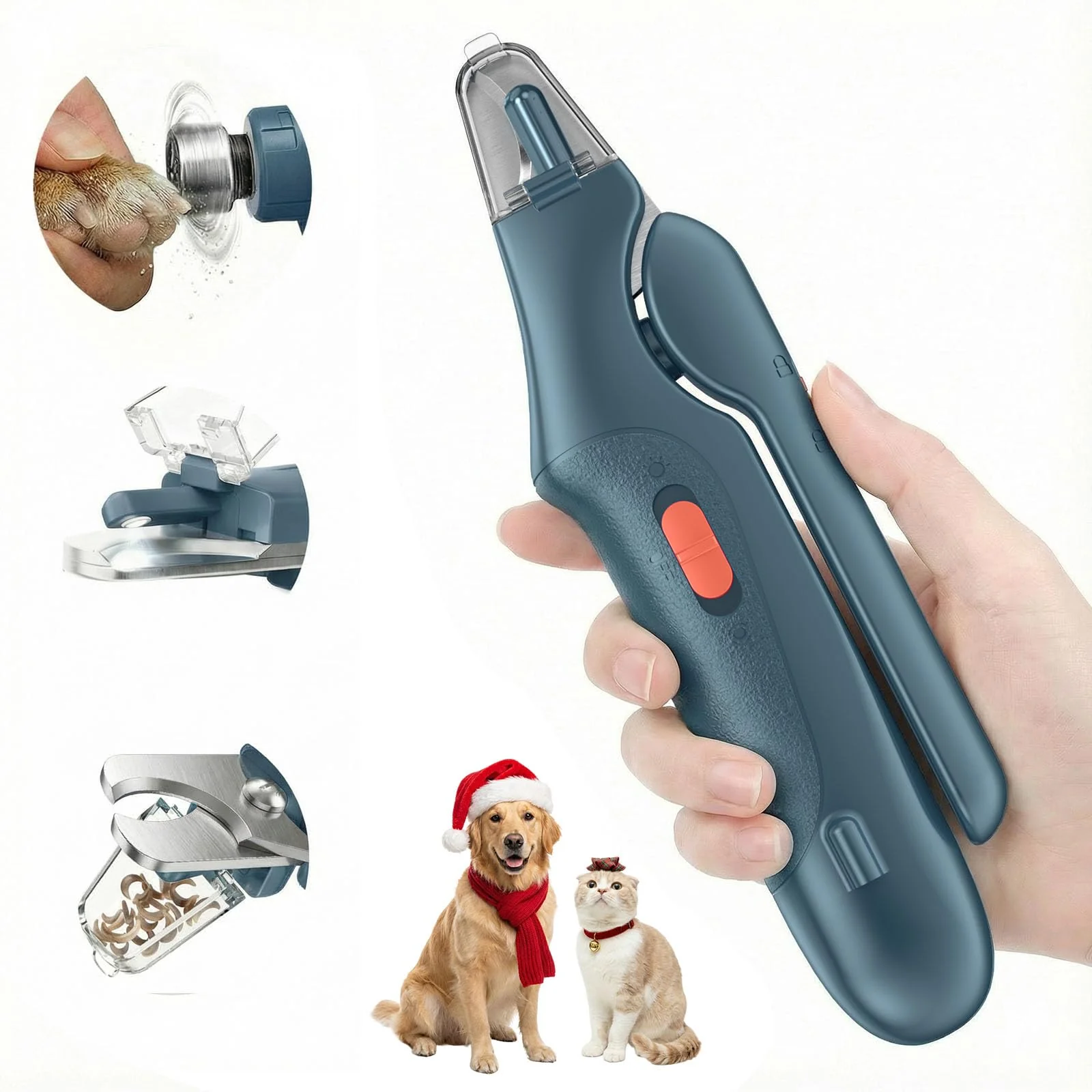 Premium Material Aoioploa 2-in-1 Dog Cat Nail Trimmer with LED Lights USB-C Rechargeable Original Design