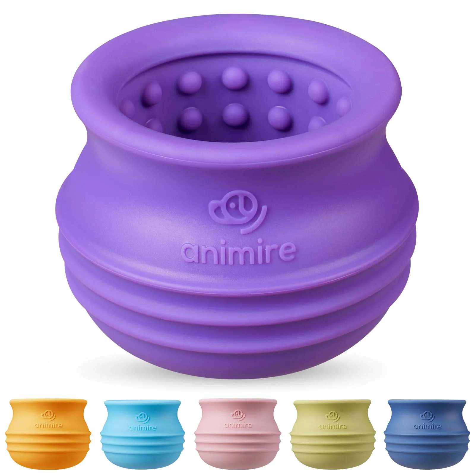 Responsible Animire Treat Dispensing Dog Toy — Long-Lasting Interactive Puzzle Purple M Durable