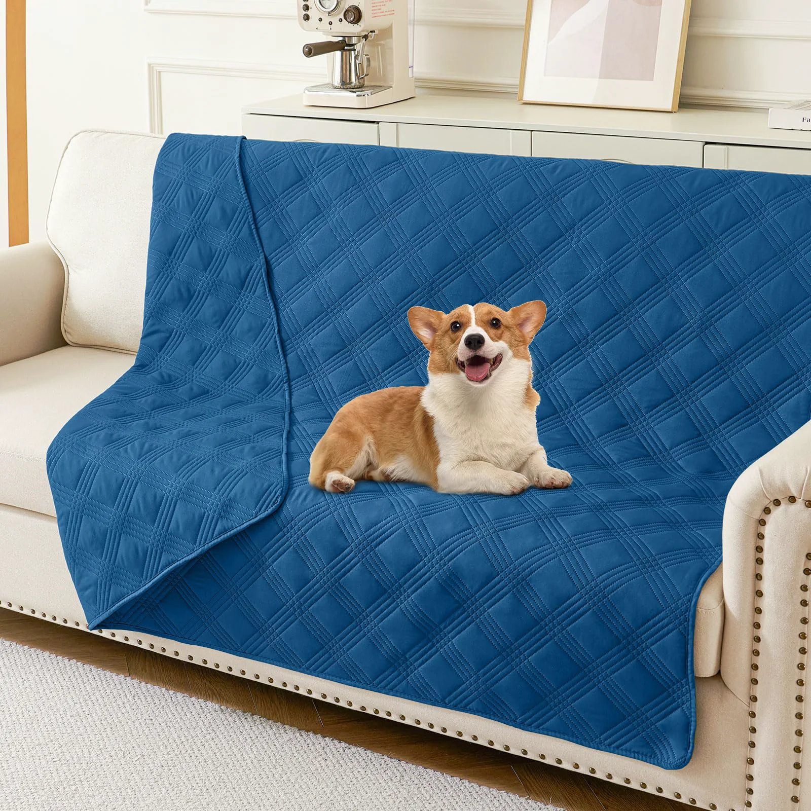 Practical hyha Waterproof Dog Blanket - Reversible Couch Cover 52x82 Navy Blue Selected