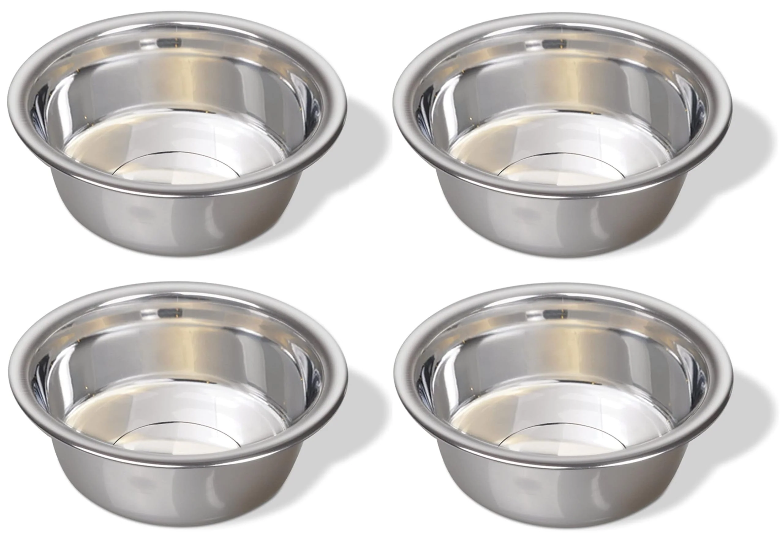 Genuine Greendale 4-Pack Stainless Steel Dog Bowls — 6.75 Cup Capacity for Food Water Wrong Size See Size Options Relaxed