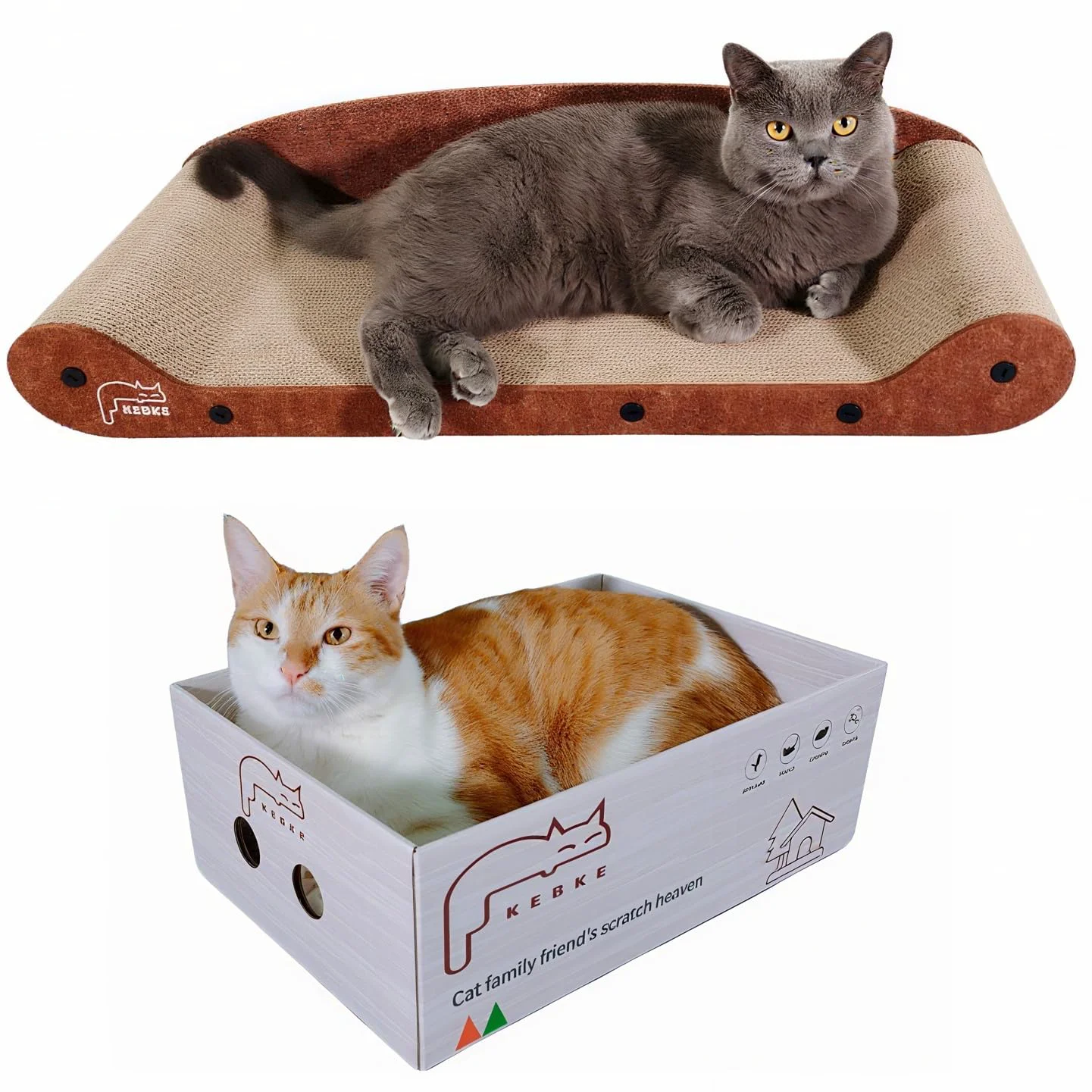 Modern KEBKE Cat Scratcher 24in Sofa 16in Lounge Box – Durable Indoor Cat Furniture Protector Green