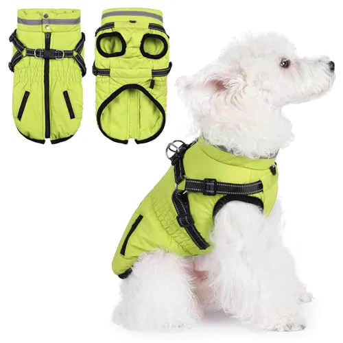 Healthy Gyuzh Dog Coat with Harness — Waterproof Winter Jacket for Dogs Durable