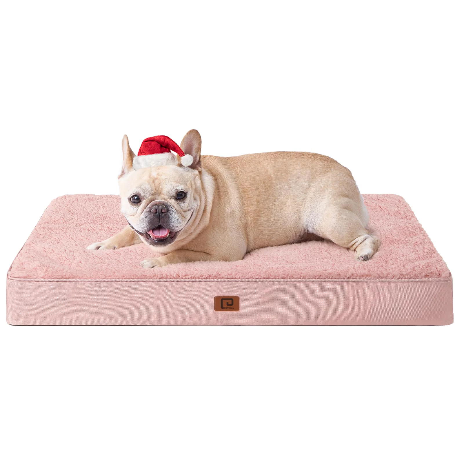 Optimized EHEYCIGA Orthopedic Small Dog Bed 30x20 Pink with Removable Cover for Crate Pure