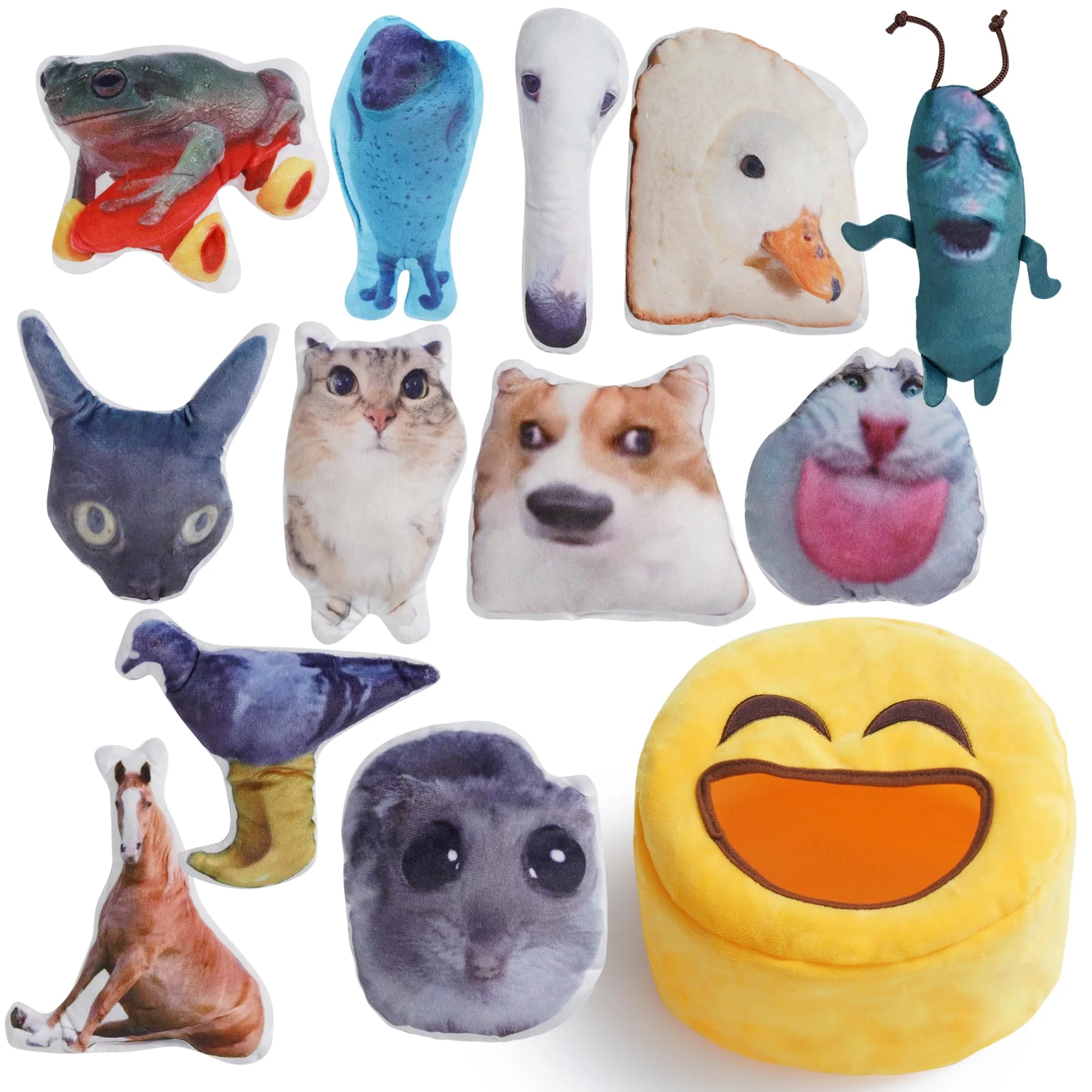 Reliable Nocciola Plush Squeaky Dog Toys – 12-Pack for Small Medium Dogs Carry Bag Included Classic