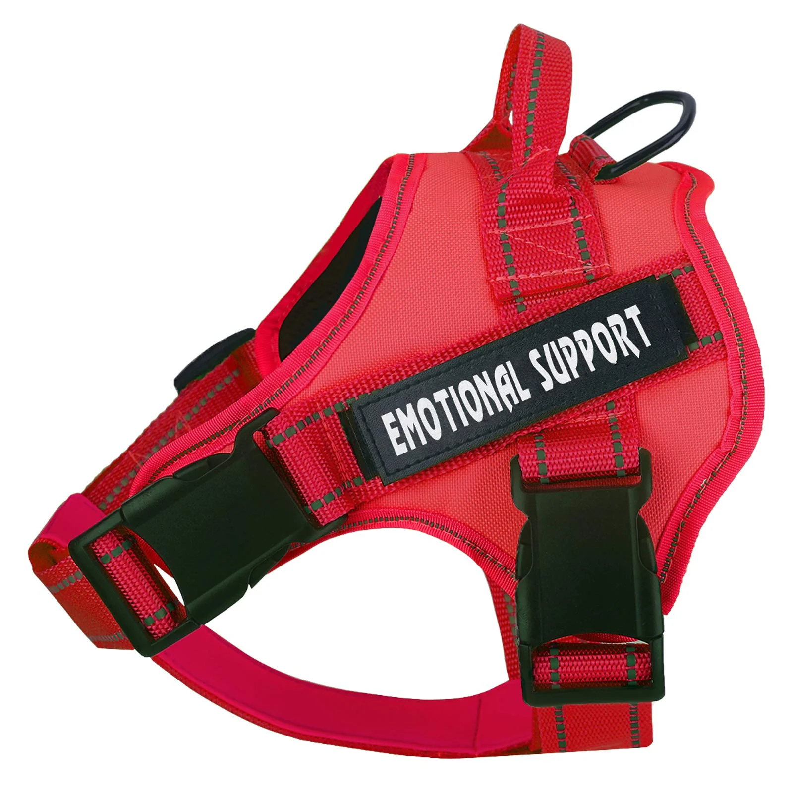 Solid VOOPET Service Dog Harness - Reflective No-Pull Vest for Small to XL Dogs 4 Removable Tags User-Friendly