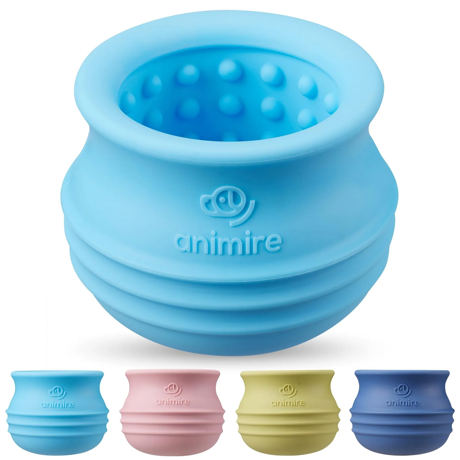 Classic Animire Treat Dispensing Dog Toy — Long-Lasting Interactive Puzzle Light Blue M Elite