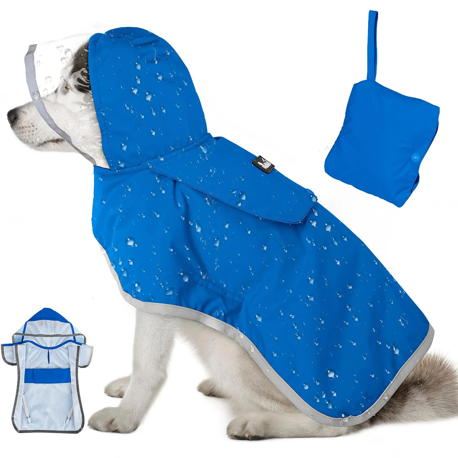 Professional Lukovee Dog Raincoat – Adjustable Waterproof Jacket with Clear Hood Reflective Brim XS–XXXL Innovative