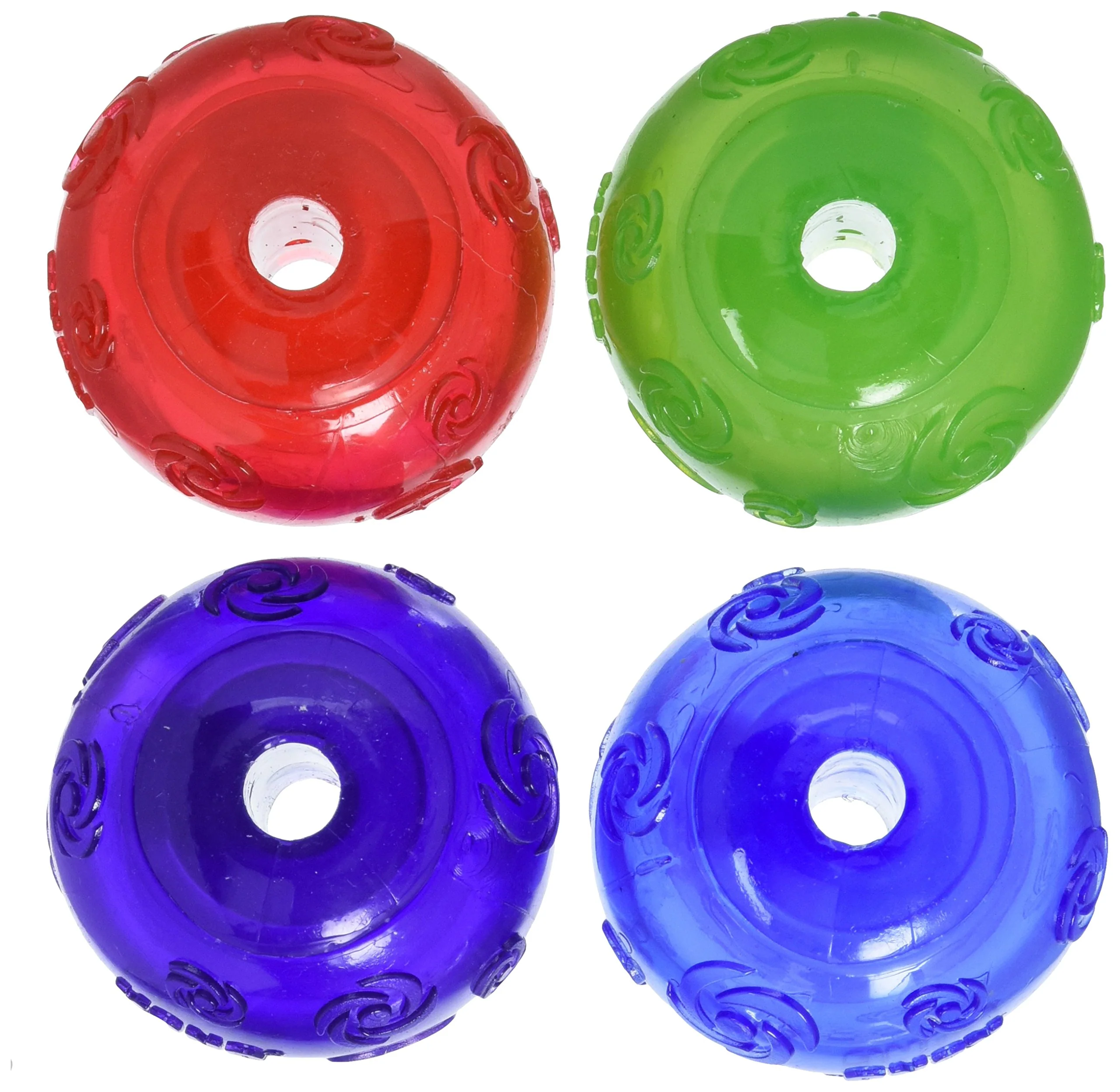Fine Crafted KONG Dog Squeezz Ball Medium – Multicolor 4 Pack for Fetch High-Quality