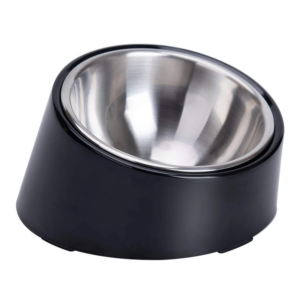 Elite Super Design Mess 15° Slanted Dog Cat Bowl — Non-Skid Non-Spill Easy Clean 1 Cup Casual