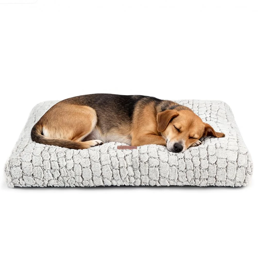 Powerful ULIGOTA Dog Bed Crate Pad – Soft Plush Kennel Cushion with Anti-Slip Bottom 36x24 in Reusable
