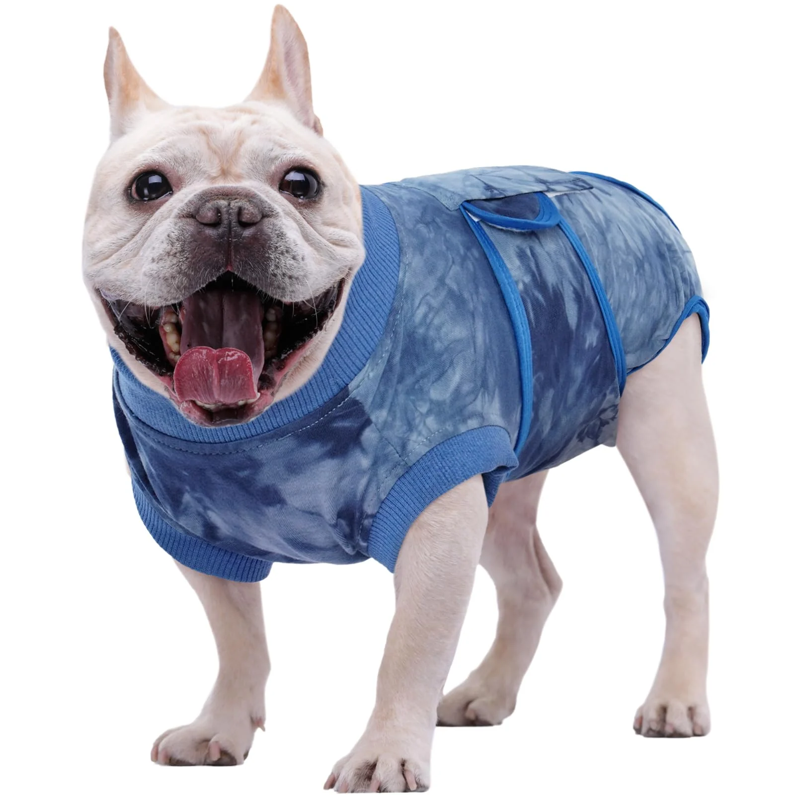 Long-Lasting Kuoser Dog Surgery Recovery Suit - Anti-Licking Post-Op Bodysuit Blue Tie Dye Reliable