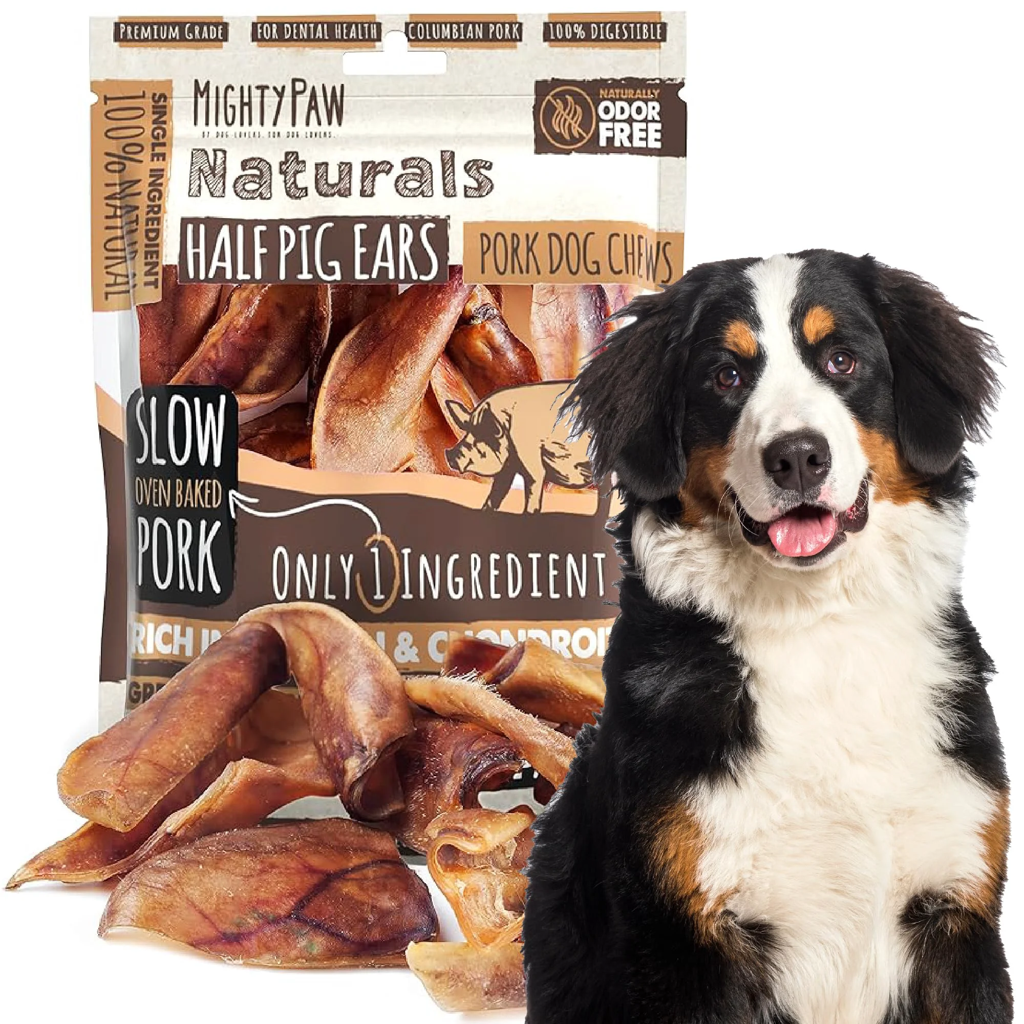 Fashionable Mighty Paw Half Pig Ears for Dogs – All-Natural Single-Ingredient 12-Pack Genuine