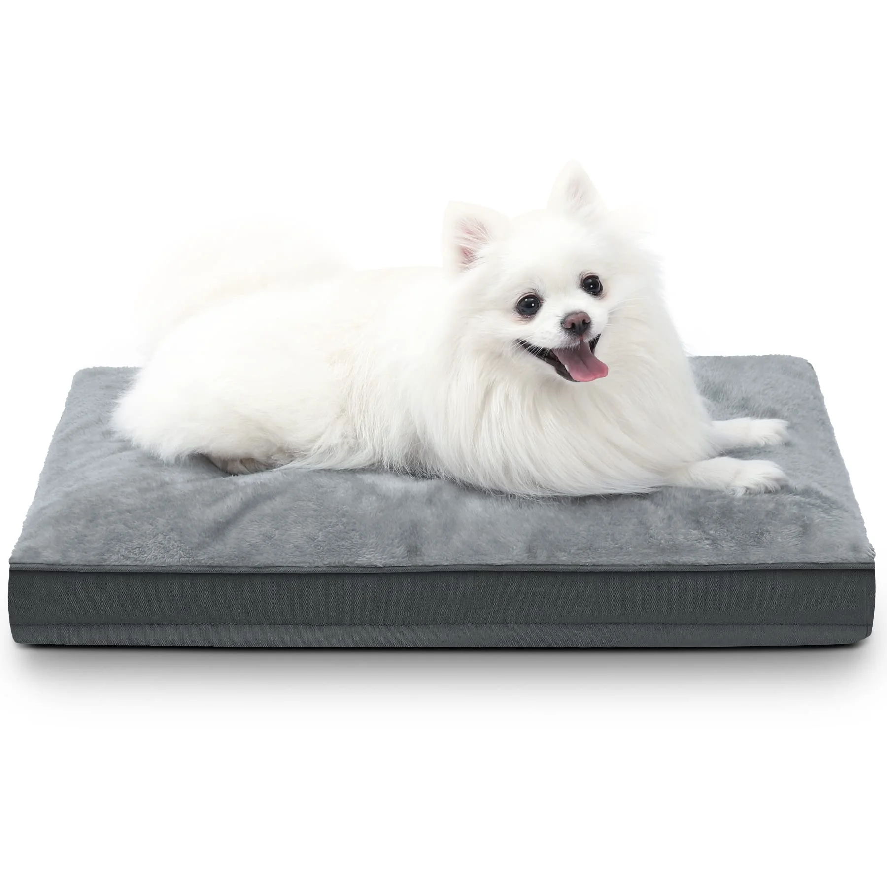 Modern NUPIDA Dog Crate Bed Waterproof Deluxe Plush 29x18 in Gray Reliable
