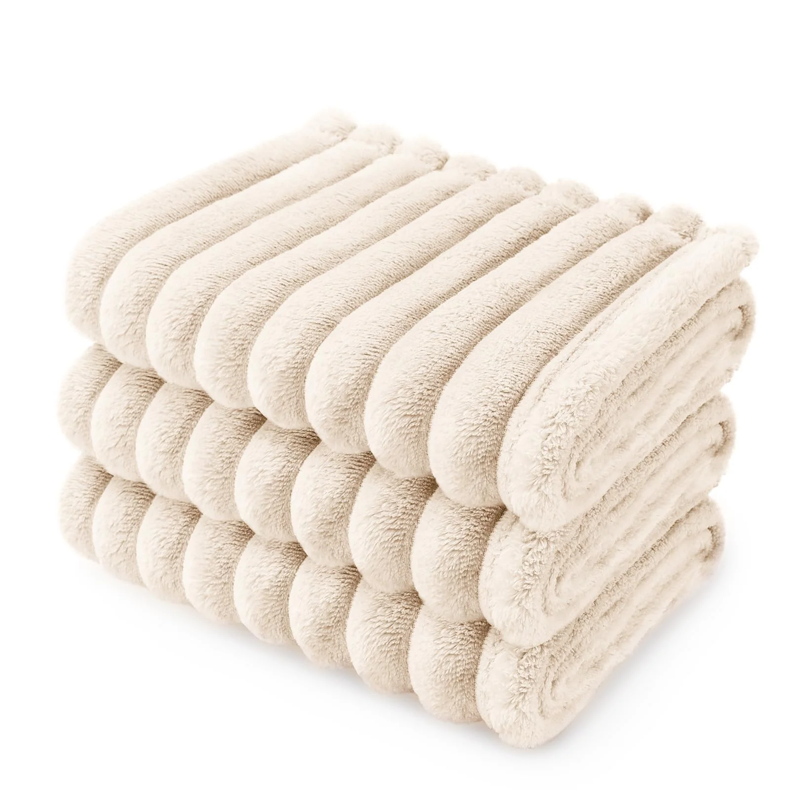 Professional LINENLUX Soft Fleece Dog Blanket – Washable Warm Flannel Beige Medium Elegant