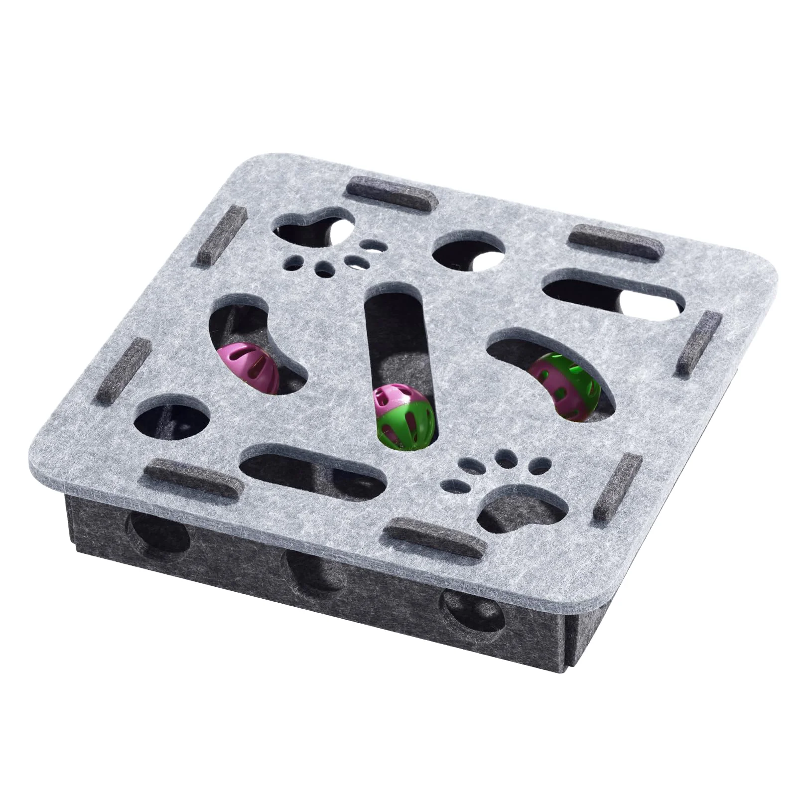 Expertly Made Enioem Interactive Cat Toy Puzzle Box – Felt Maze for Indoor Cats Self-Play Exercise Enhanced
