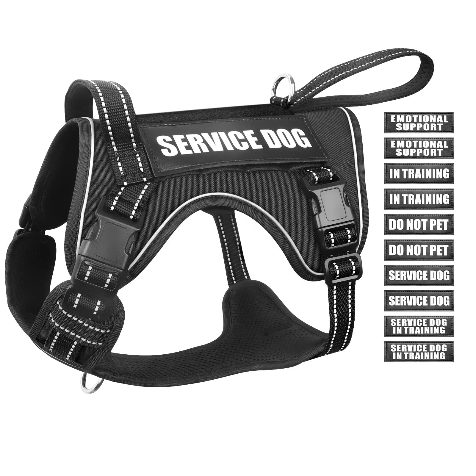 Superior WINSEE Tactical Dog Harness – No-Pull MOLLE Front Handle Reflective Nylon World-Class