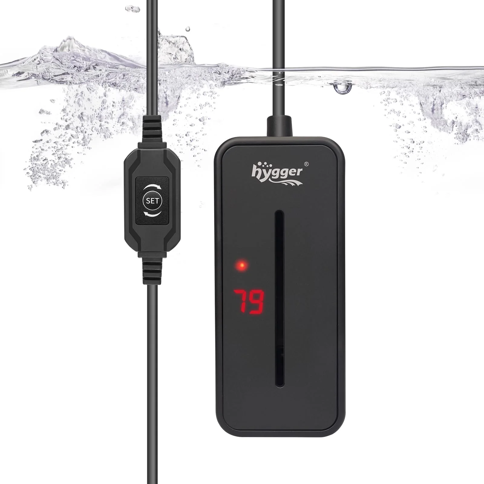 Practical hygger 100W Small Submersible Aquarium Heater for 10-20 Gallon Tanks LED Display Premium Material