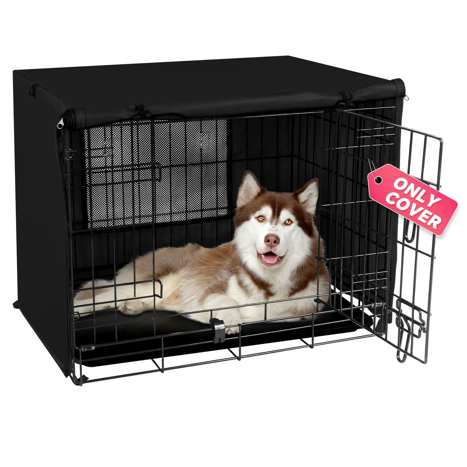 Elegant Seiyierr Dog Crate Cover for 24-Inch Kennel Privacy Comfort Easy Access Top-Quality