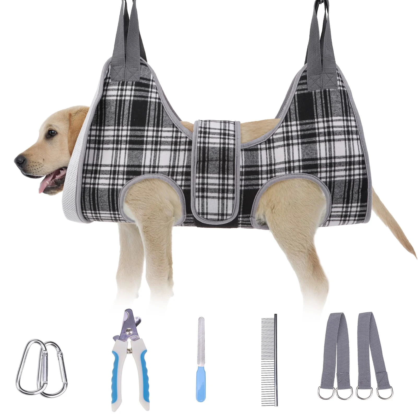 Fine Crafted BEAUTYZOO Dog Grooming Hammock – Medium Sling for Nail Trimming Cat Grooming Black M Advanced