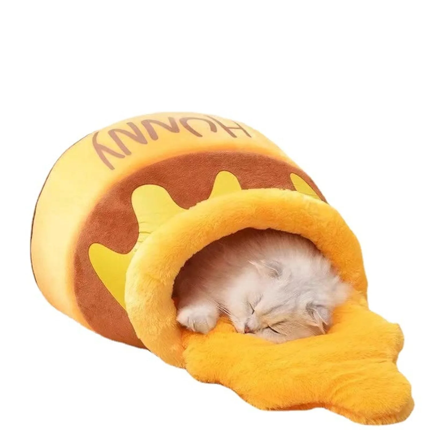 Optimized PECHVINO Honey Pot Cat Bed – Cozy Washable Small-Cat Bed with Removable Cushion Premium