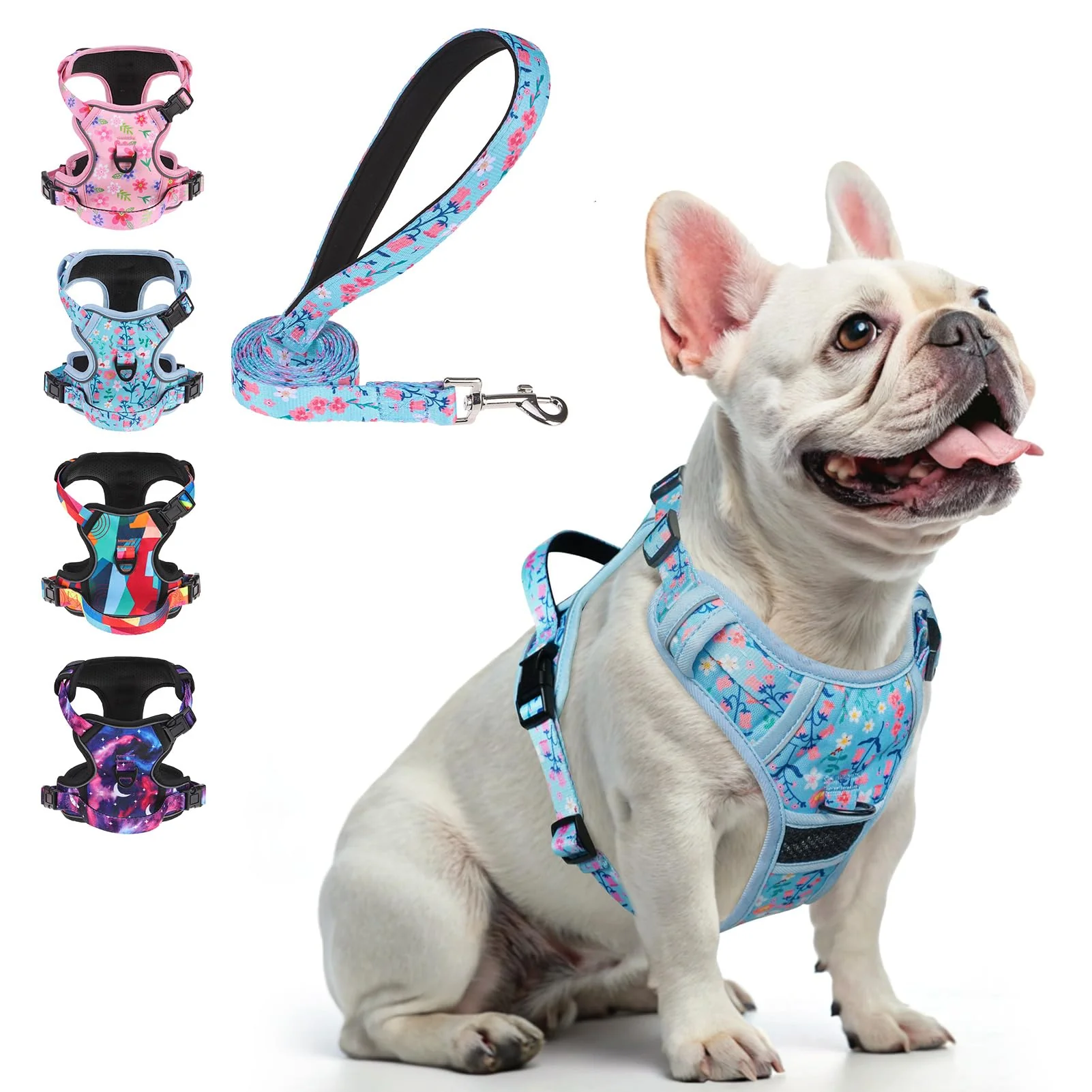 Natural BEAUTYZOO No Pull Dog Harness Small – Adjustable Reflective Harness Leash Set Expertly Made