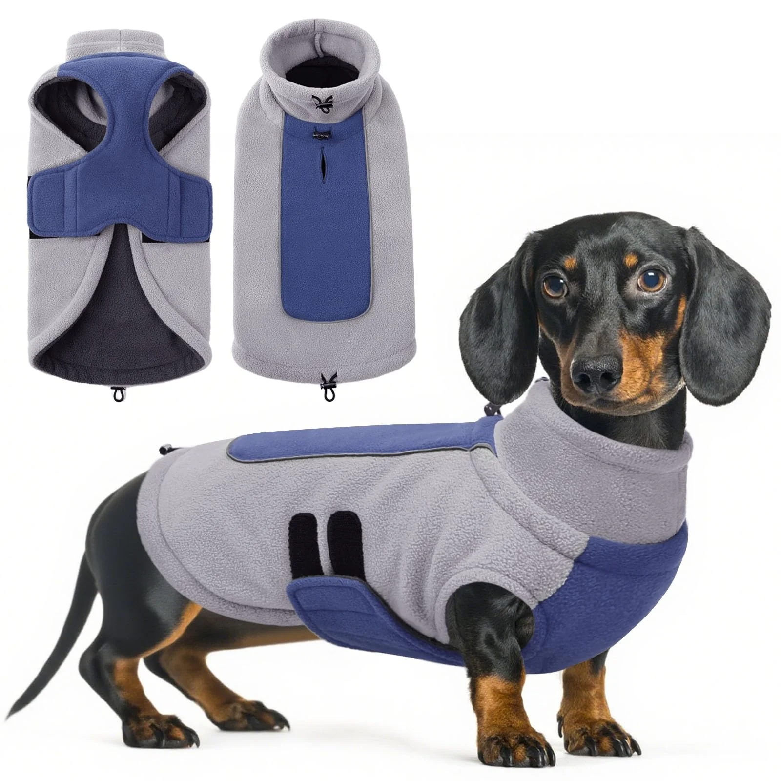 Eco-Friendly Queenmore Dog Sweater Fleece with Leash Hole – Warm Winter Vest for Small Dogs Cats XS-3XL World-Class