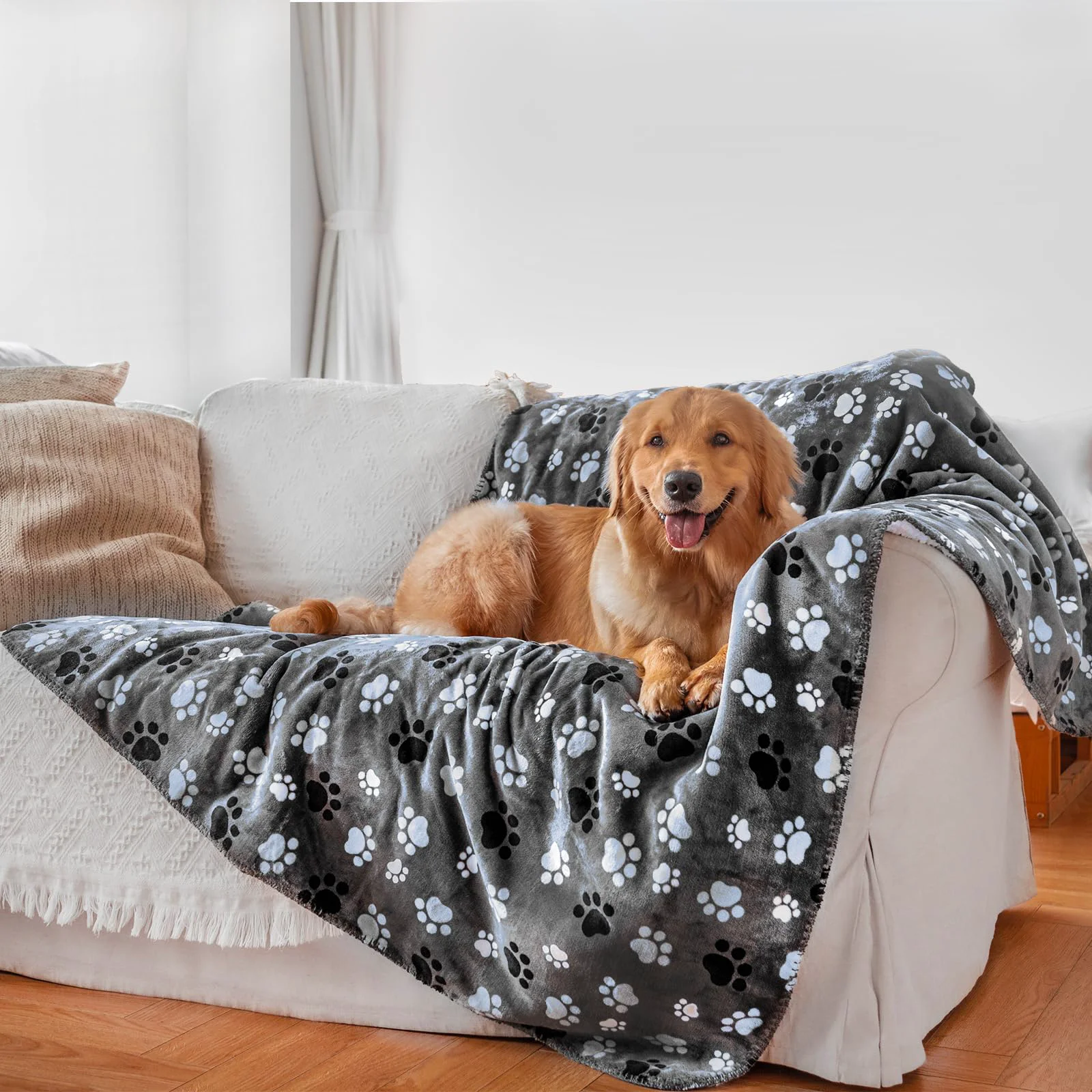 Reusable AIWEK Waterproof Pet Blanket - Reversible 130x153 cm Urine-Proof Washable Flexible